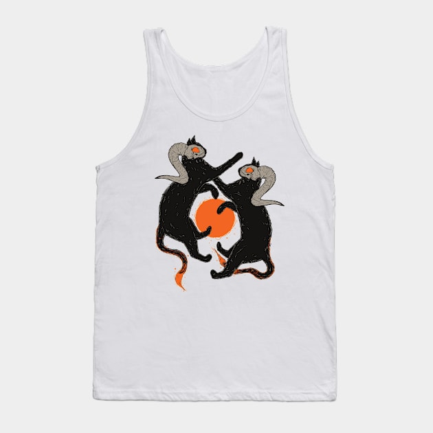 Kitty Demon Twins Tank Top by Jess Adams